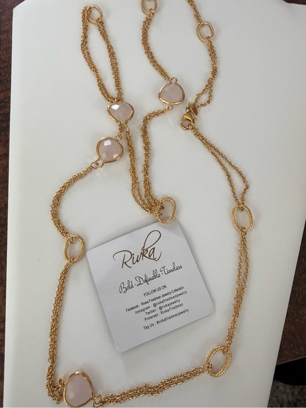 RIVKA Friedman 18kt claud double necklace